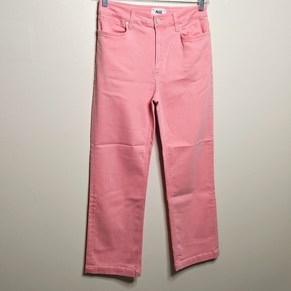 Paige Atley Jeans Light Pink Ankle Flare Size 31